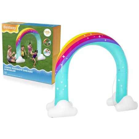 Uppblåsbar vattenfallsvägg Regnbåge Fontän 221 x 71 x 19cm Bestway 52732