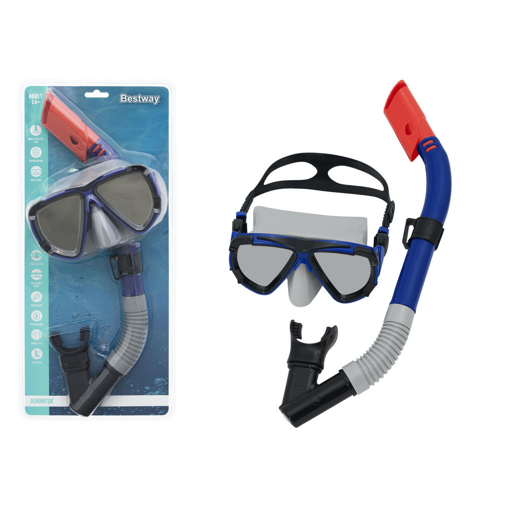 Dykset Svart Mask Snorkel Bestway 24053 Dykset Svart Mask Snorkel Bestway 24053