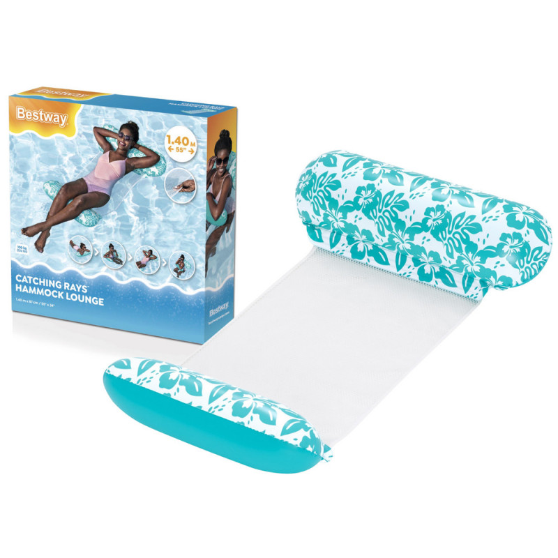 Uppblåsbar Nätflotte Mintgrön 140 x 87 cm Bestway 43839