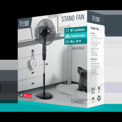 Stående fläkt med fjärrkontroll TEESA, svart