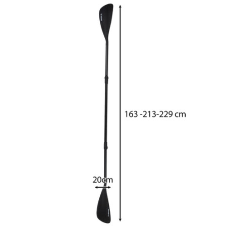 Justerbar paddel 4-delad 229cm 2i1 Trizand