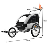 Cykelvagn med fjädring 3-i-1 Kruzzel 25372