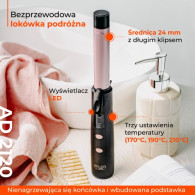 AD 2120 Bezprzewodowa lokówka podróżna  usb