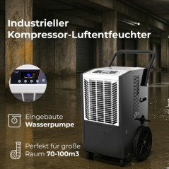 Luftavfuktare för byggbruk - industriell - kompressor 50l/24h