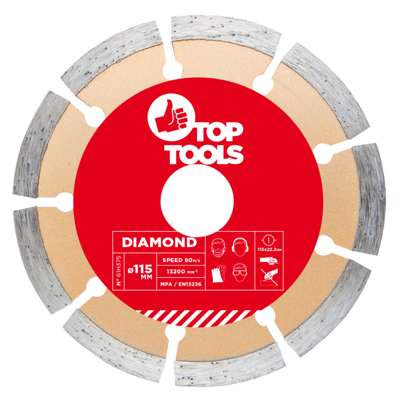 Diamantskiva 115 x 22,2 mm, segmenterad