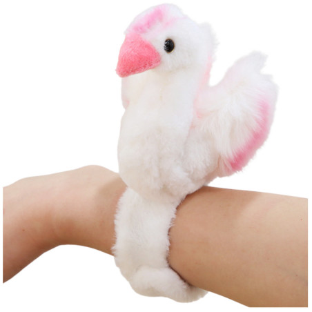 Mjuk Plysch Svan Maskot Huvudband Armband Vit