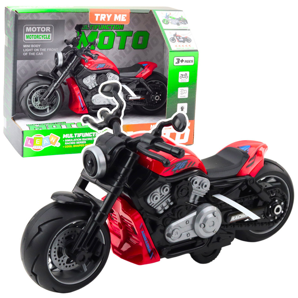 Le jouet de moto à piles avec lumières et sons rouges