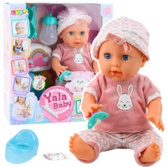 Docka Baby Pink Peeing Doll Set Accessories Sounds 35cm