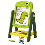 Whiteboard med dubbelsidig magnetisk yta och torkbar yta Dinosaurie Grön Tillbehör