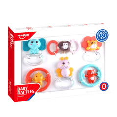 Set av Bitringar och Skallror för Spädbarn Djur 6 st.
