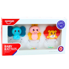 Set med Bitringar och Skallror för Spädbarn Djur 3 st.