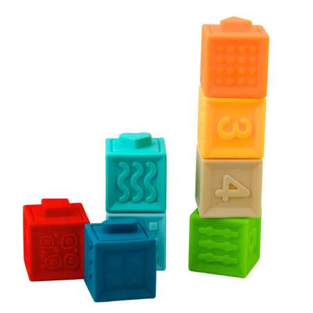 Gummibitar Sensoriska Pedagogiska För Småbarn Siffror Djur Mönster 8st