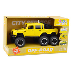 Terrängfordon med friktionsdrift Ljus Ljud Gul 6x6 116