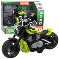 Leksaksmotorcykel På Batteri Driven Ljus Ljud Grön