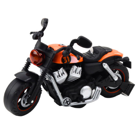 Motorcykel för montering och demontering DIY Ljus Ljud Orange