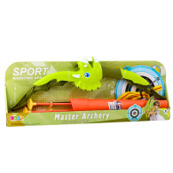 Bågskytte Grön Dinosaurie Skott Med Sugkoppar Sköld