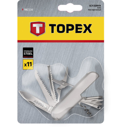 Fickkniv med 11 blad, rostfritt stål