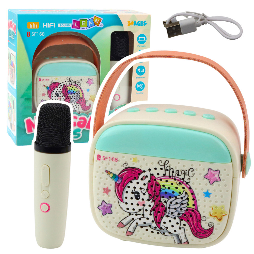 Karaoke-set för barn med enhörningsmikrofon och Bluetooth