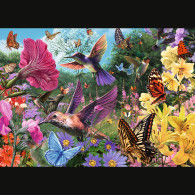 Puzzle - 1000 Premium Plus - Tea Time Ogród dla ptaków Trefl 10806