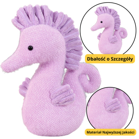 Maskot Plus Plysch Kramdjur Vattenhäst Lila 25cm