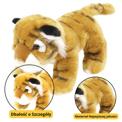 Stoppad Maskot Kramdjur Tiger Katt Brun 25cm