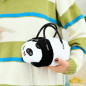 Mjuk Plyschväska Panda med Metallhandtag och Svartvit Kedja 20 cm