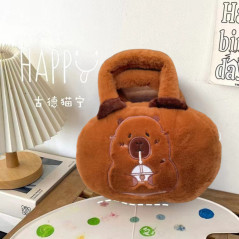 Väska Pluszowa Med Kapibara Med Brun Mugg 20cm
