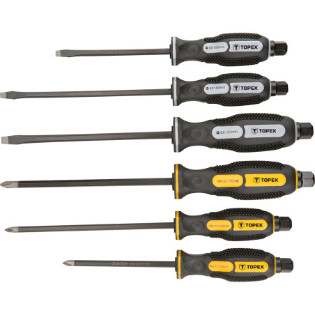 Skruvmejslar för slående, set med 6 stycken.