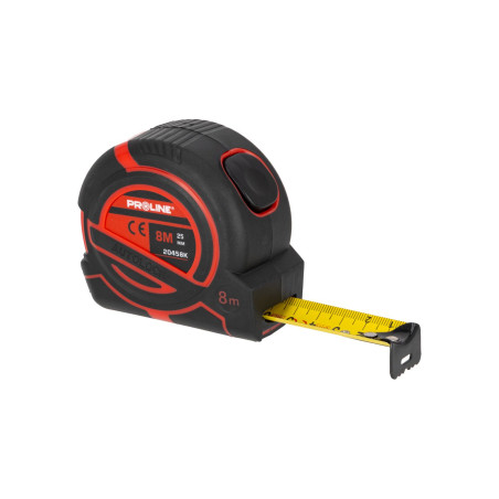 Måttband 8m25mm med kapsel och bältesklämma Proline