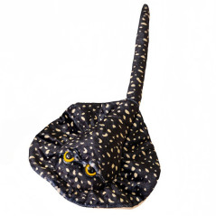 Maskot Plus Plyschrocka Kramdjur Svart Med Prickar 50cm