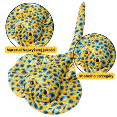 Maskot Plusleksak Plattsing Gul Med Prickar 50cm