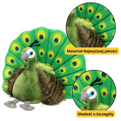 Mjuk Plysch Maskot Elegant Tass Grön 30cm