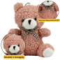 Teddybjörn Nyckelring Hängsmycke Dekoration Rosa 8cm
