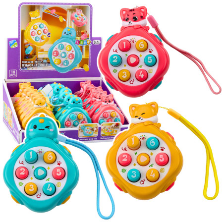 Mini Whack-A-Mole Skicklighetsspel Djur Nummer Färgglad Mix