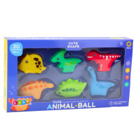 Badleksakset Dinosaurie Gummifärgade 6 stycken