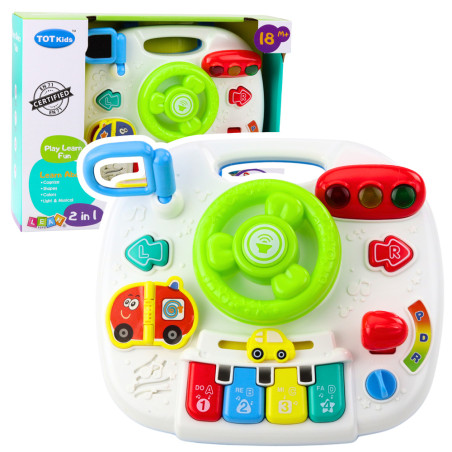 Interaktiv utbildningspanel med ratt 2-i-1 Ljus och ljud