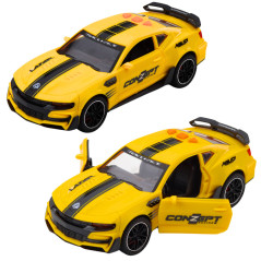 Sportbil Lazer med öppningsbara dörrar, ljusdrift och ljudmix.