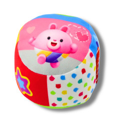 Mjuk boll med skallra för småbarn Färgglad 9cm