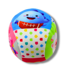 Mjuk boll med skallra för småbarn Färgglad 9cm