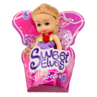 Liten Fe-älva Docka Blå Lila Rosa Mix 11,5 cm