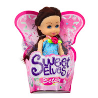 Liten Fe-älva Docka Blå Lila Rosa Mix 11,5 cm