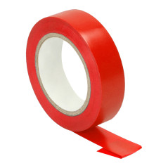 Ett set med 10 isoleringstejp 15mm, röd, icke-brännbar, tjocklek 0,13mm, längd 10m.