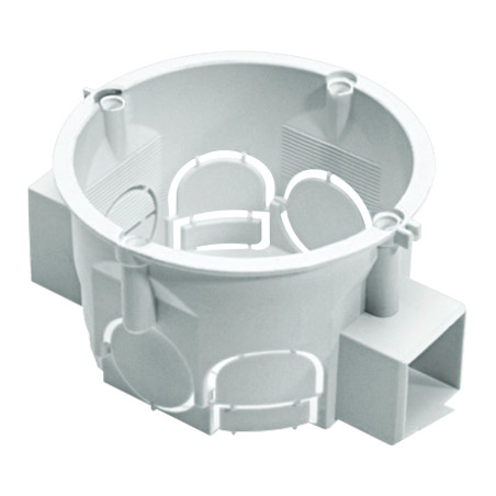 Inbyggnadsdos 60 mm, serieplatta, vit