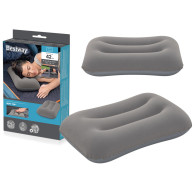 Uppblåsbar grå plyschkudde 42 cm Bestway 67121