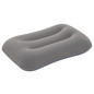 Uppblåsbar grå plyschkudde 42 cm Bestway 67121