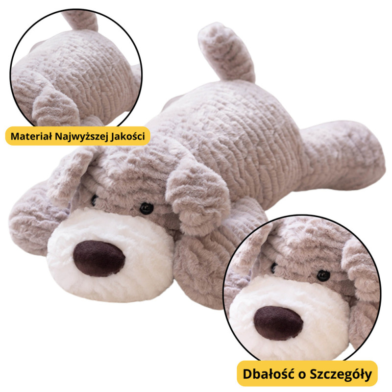 Mjuk Maskot Kramhund Ljusgrå 30cm