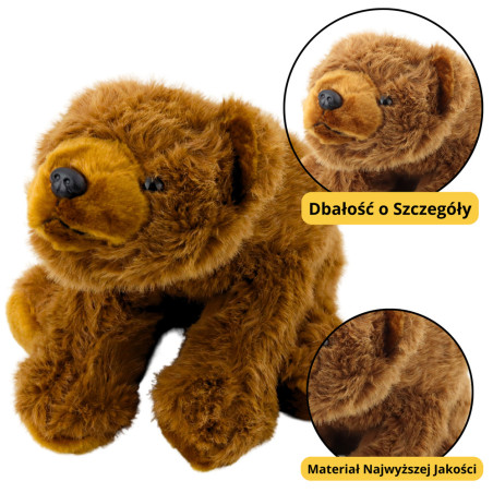 Mjuk plyschmaskot Nallebjörn Brun 28cm