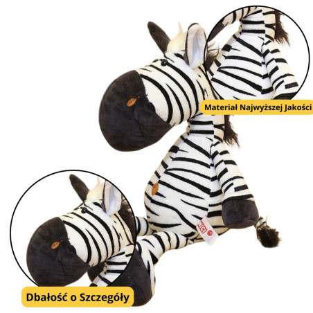 Mjukdjursmaskot Zebra Svartvit 25 cm