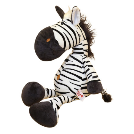 Mjukdjursmaskot Zebra Svartvit 25 cm