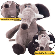 Liten Plyschmaskot Kramdjur Elefant Sugpropp 16cm